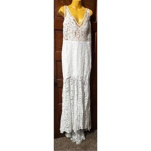 Long White Lace Dress